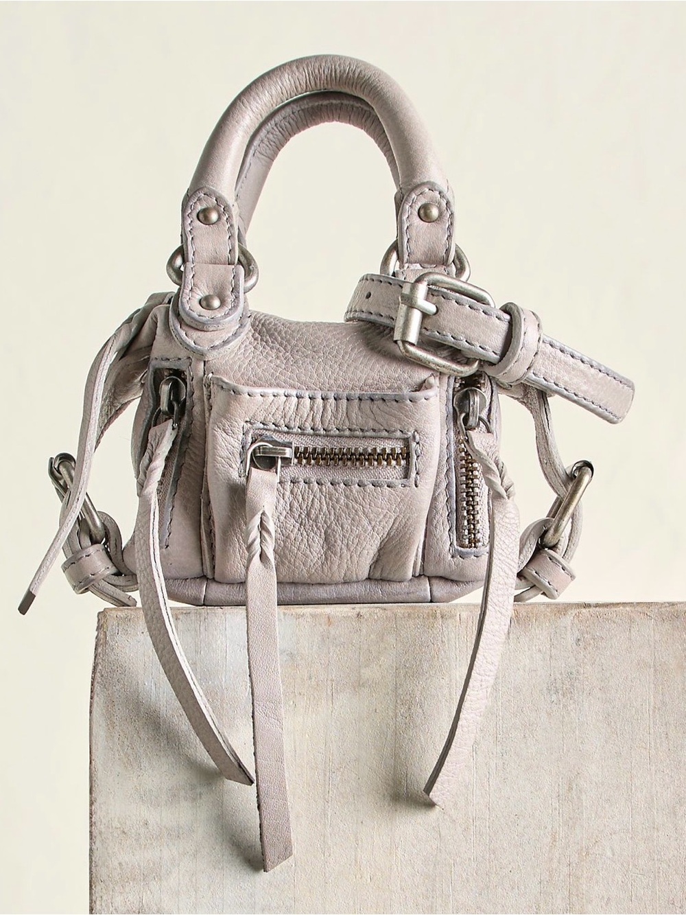 We the free mini micro emerson bag NWT Dove gray